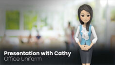 Presentation With Cathy Wear Office Uniform – Video Template