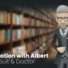 Presentation with Albert Dressed in Classic Suit & Doctor – Video Template