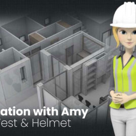 Presentation with Amy Dressed in Safety Vest & Helmet – Video Template