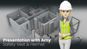 Presentation with Amy Dressed in Safety Vest & Helmet – Video Template