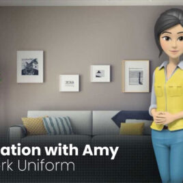 Presentation with Amy Dressed in Vest Work Uniform – Video Template