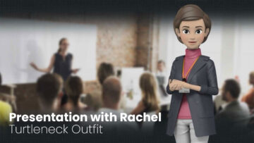 Presentation with Rachel Dressed in Turtleneck Outfit – Video Template