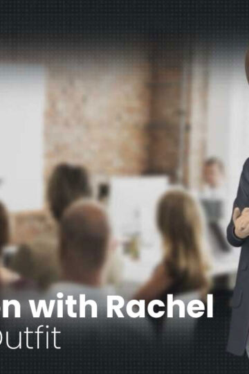 Presentation with Rachel Dressed in Turtleneck Outfit – Video Template