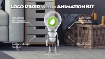 Little Bulb Robot with Logo Funny Animation – Video Template